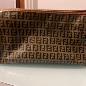 Fendi Brown FF Monogram Toiletry Bag